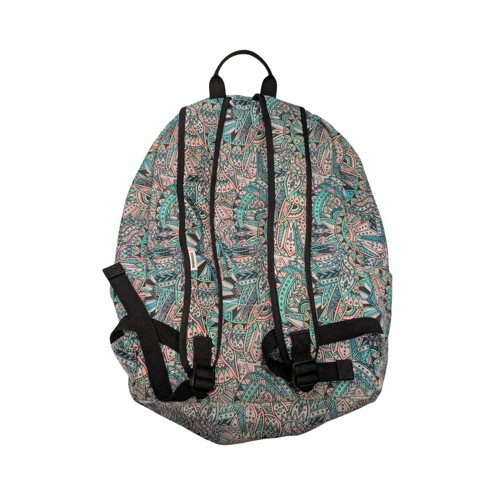 Converse Chuck‎ Taylor All Star Backpack Black Multi Pocket School Bag Geometric